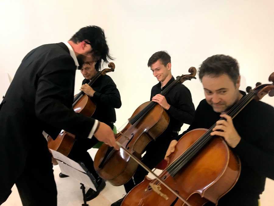 Wiener Cello Ensemble 5plus1 Beethoven rehersal